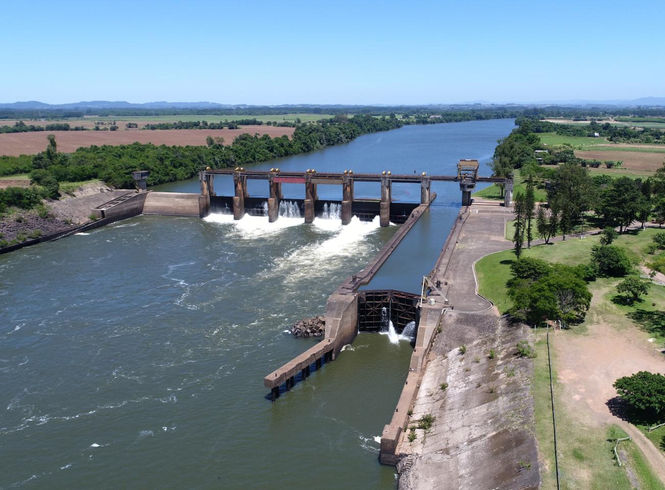 Barragem Eclusa de Bom Retiro do Sul foi construída na década de 1970