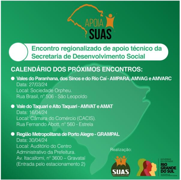 SUAS: região sedia Encontro Regionalizado de Apoio Técnico