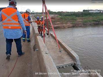 Ponte da BR-386: obras deixarão tráfego em somente uma pista