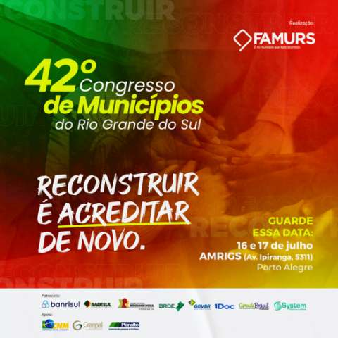 Famurs promove 42º Congresso de Municípios na próxima semana